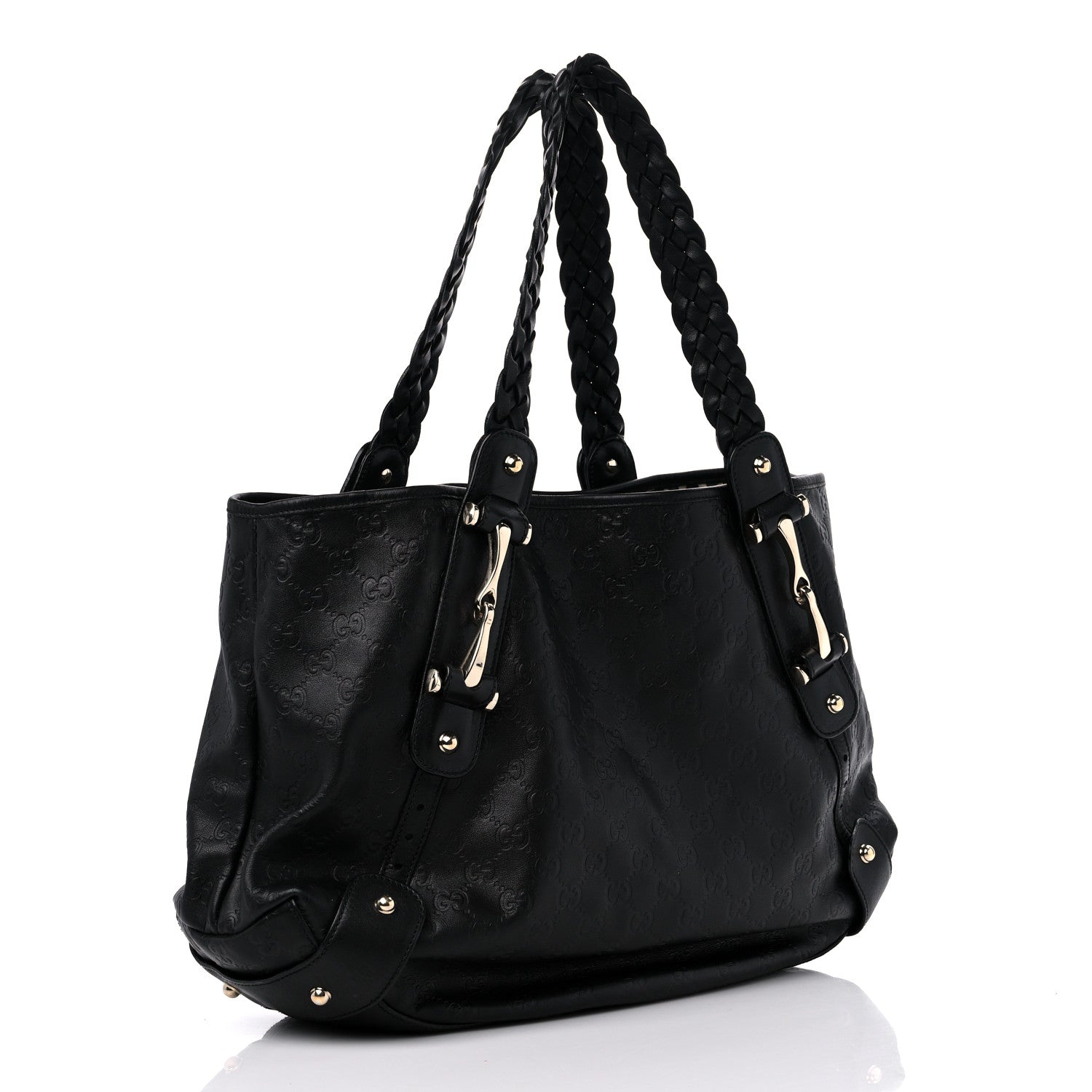 Gucci Guccissima Medium Pelham Shoulder Bag Black 3 of 10