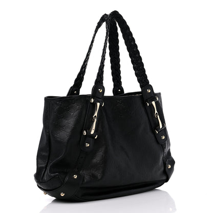 Gucci Guccissima Medium Pelham Shoulder Bag Black 3 of 10