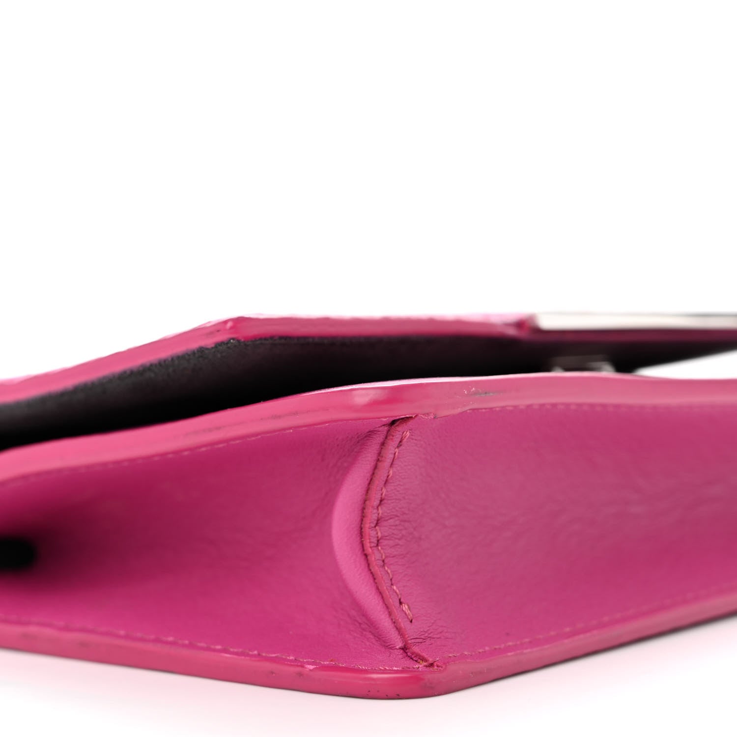 Fendi Snakeskin Tube Wallet on Chain Magenta 10 of 20