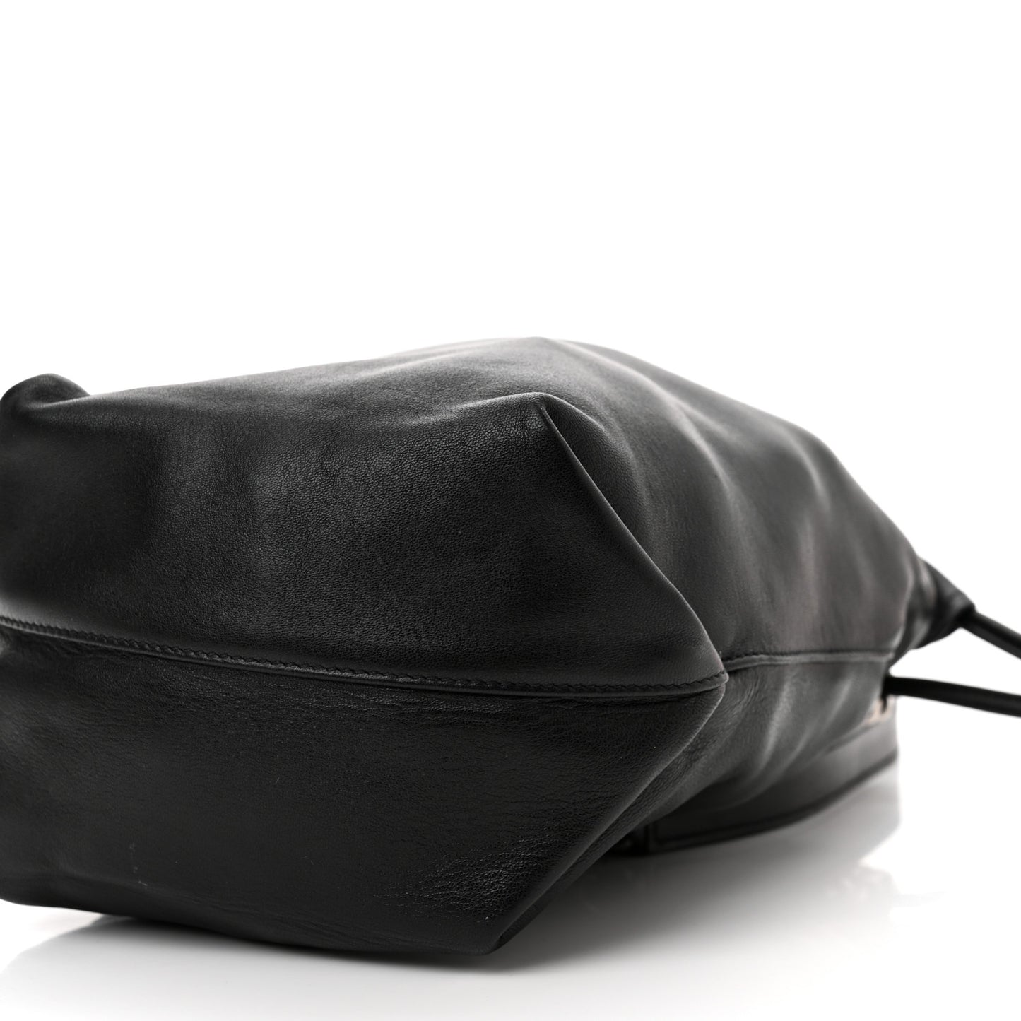 Lambskin Teddy Drawstring Bag Black