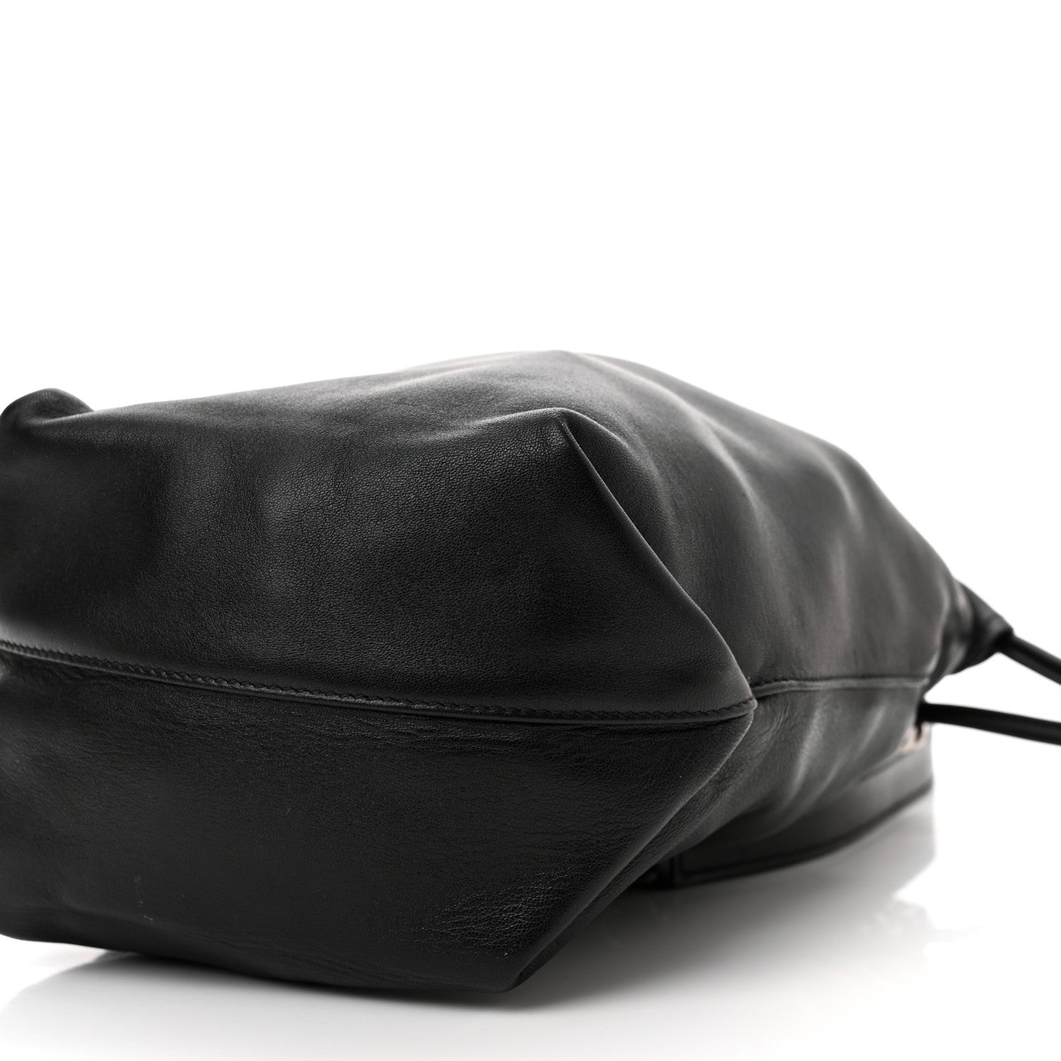Saint Laurent Lambskin Teddy Drawstring Bag Black 10 of 10