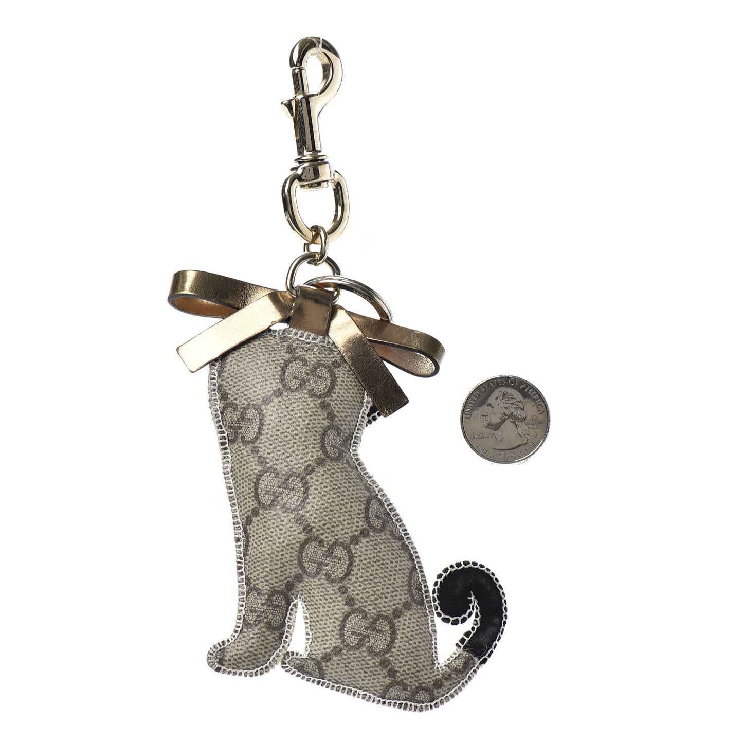 GG Supreme Monogram Oliver Pug Dog Key Charm