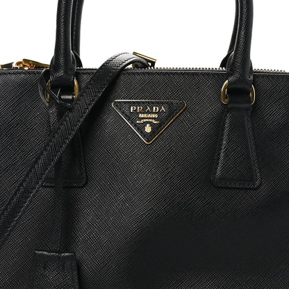 Prada Saffiano Lux Mini Galleria Double Zip Tote Black 7 of 10