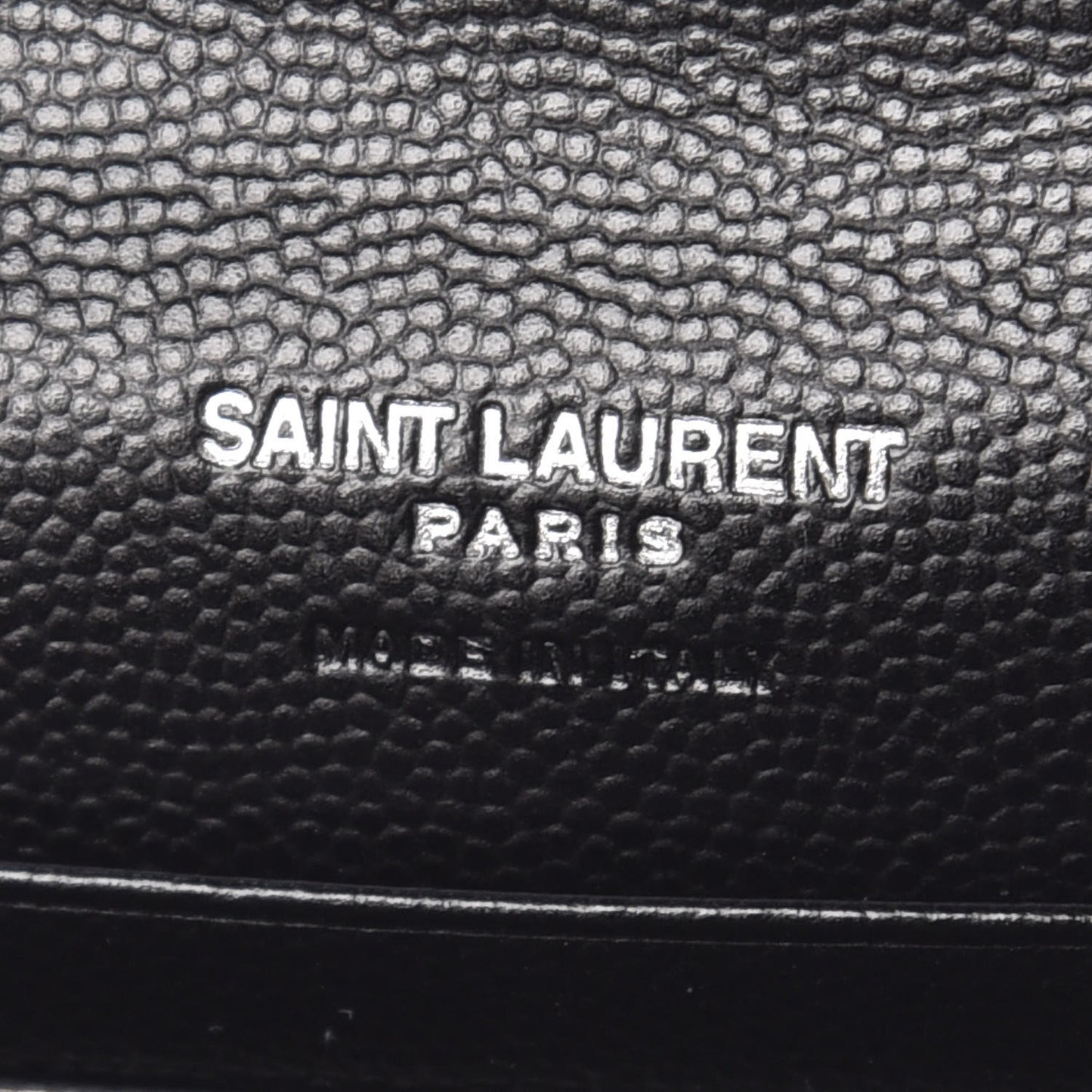 Grain De Poudre Matelasse Chevron Small Monogram Envelope Wallet Black
