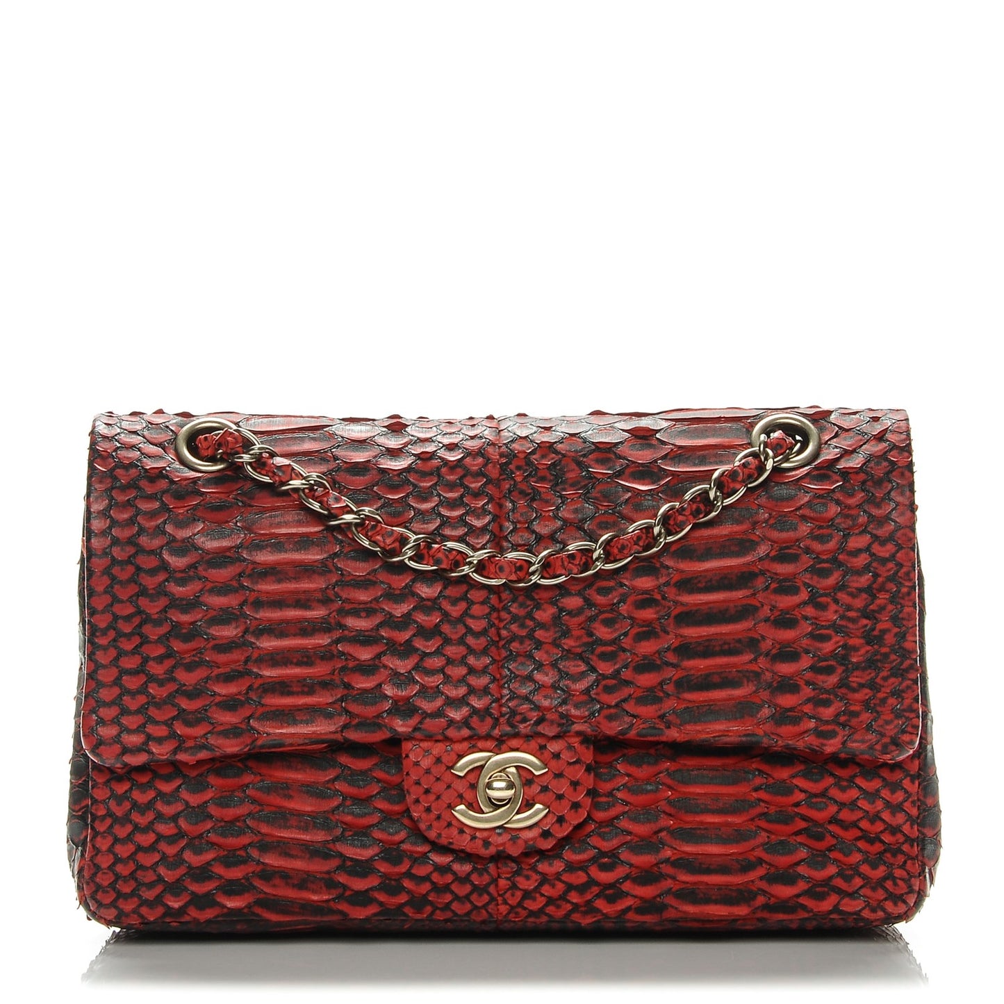 Python Medium Double Flap Red Black