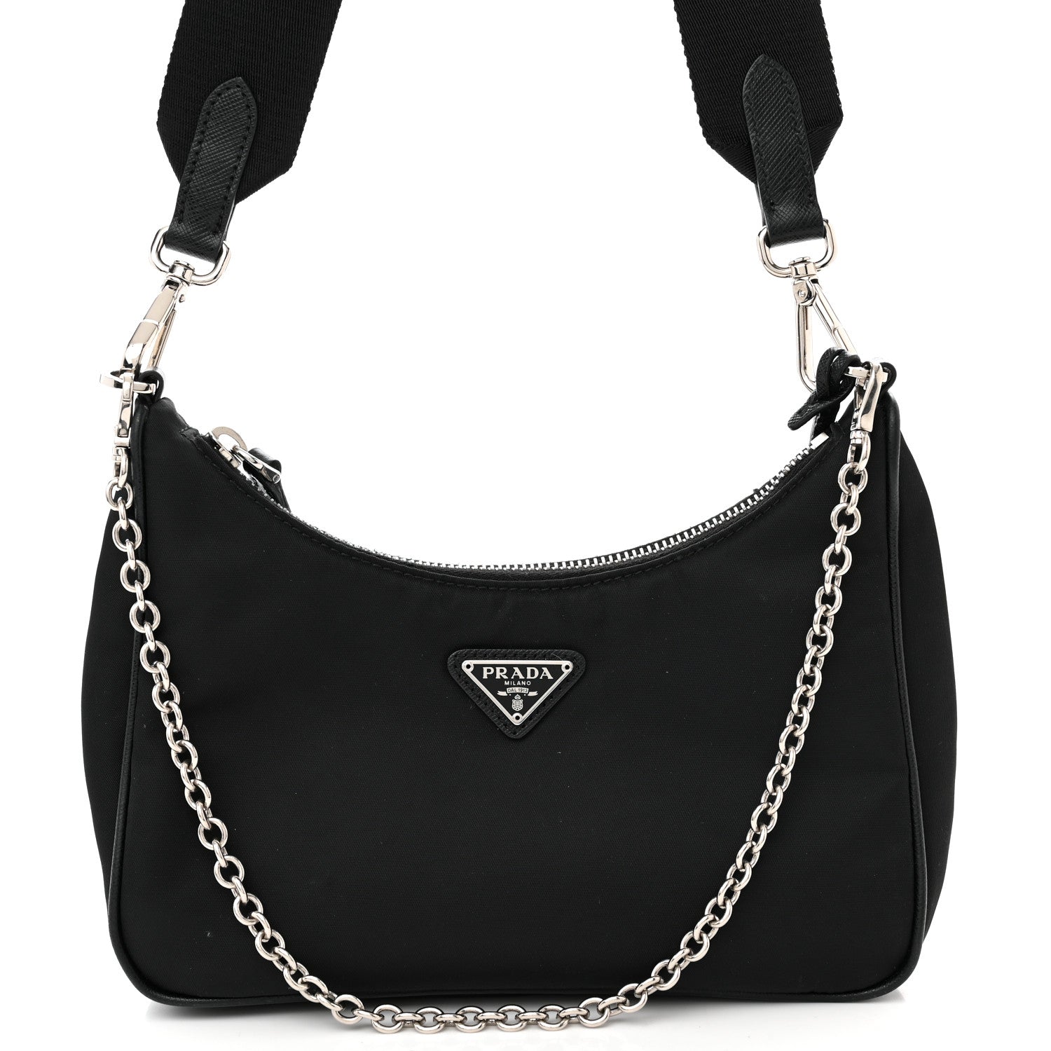 Prada Nylon Re-Edition 2005 Shoulder Bag Black 7 of 11