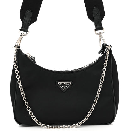 Prada Nylon Re-Edition 2005 Shoulder Bag Black 7 of 11