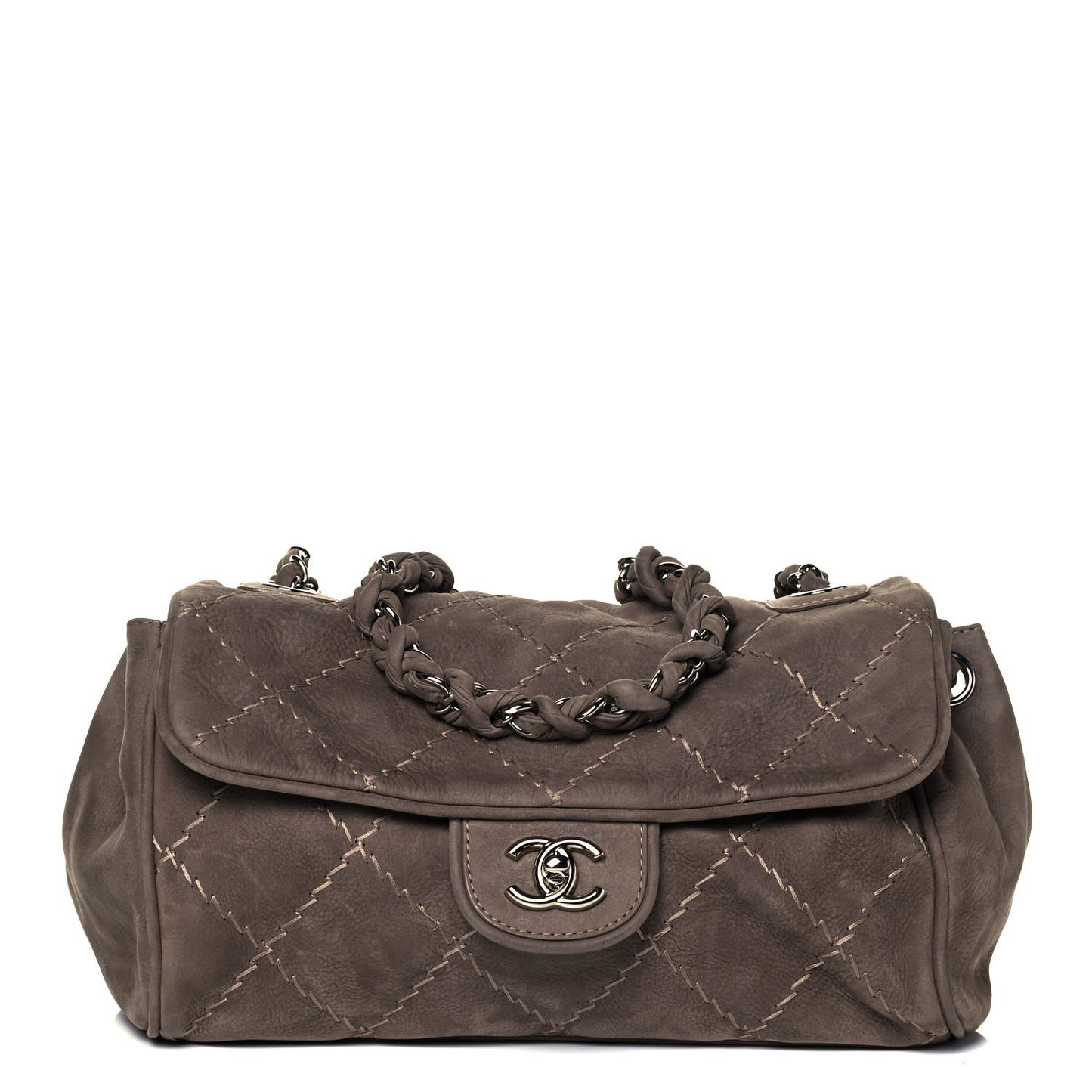 Suede Ultimate Stitch Flap Light Grey