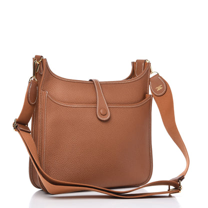 Hermes Taurillon Clemence Evelyne III GM Gold 3 of 11