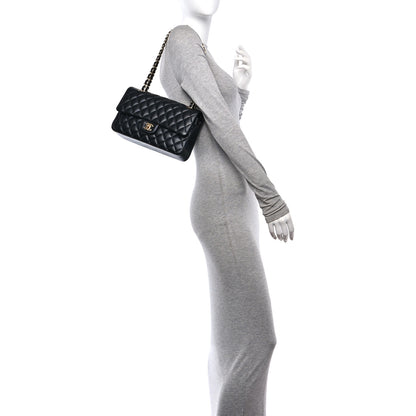 Chanel Lambskin Quilted Medium Double Flap Black 2 of 12