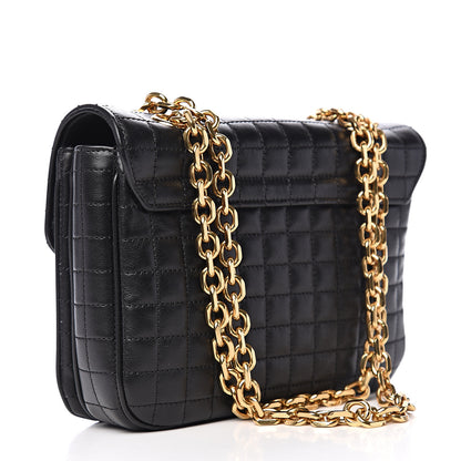 Celine Calfskin Quilted Medium C Bag Black 2 of 8