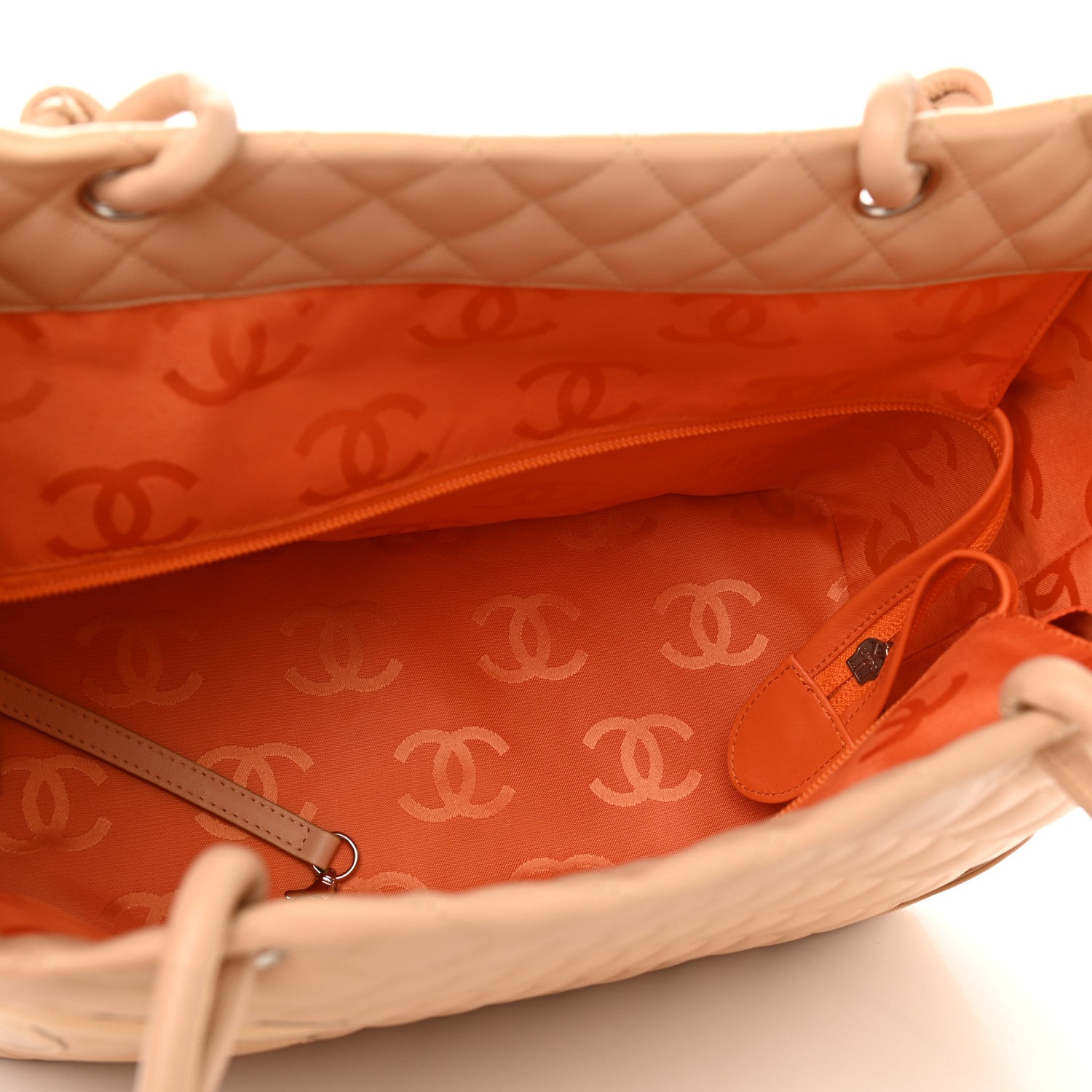 Chanel Calfskin Quilted Large Cambon Tote Beige 4 of 10