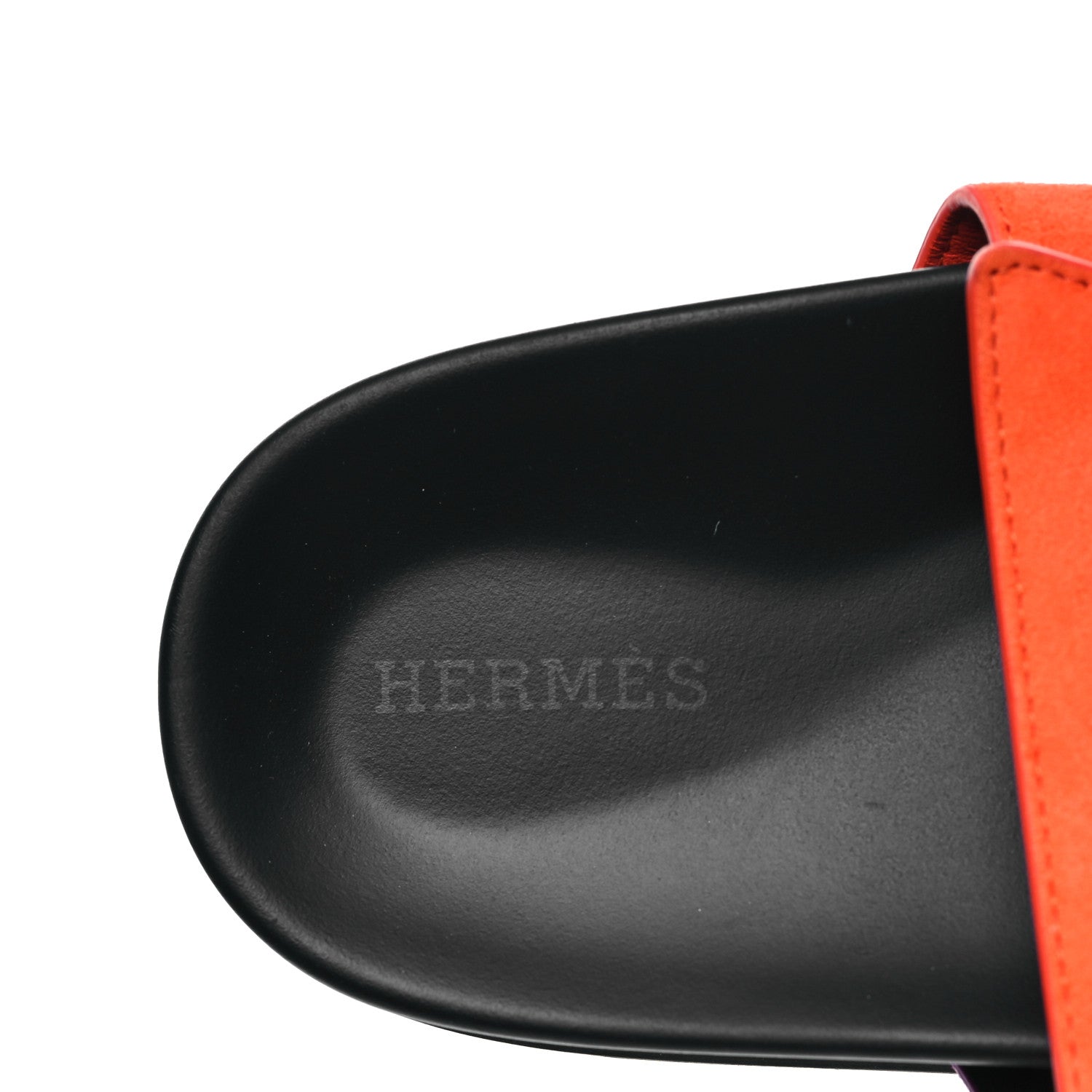 Hermes Suede Goatskin Womens Chypre Sandals 39.5 Rose Chapas Orange Synthetique 7 of 8