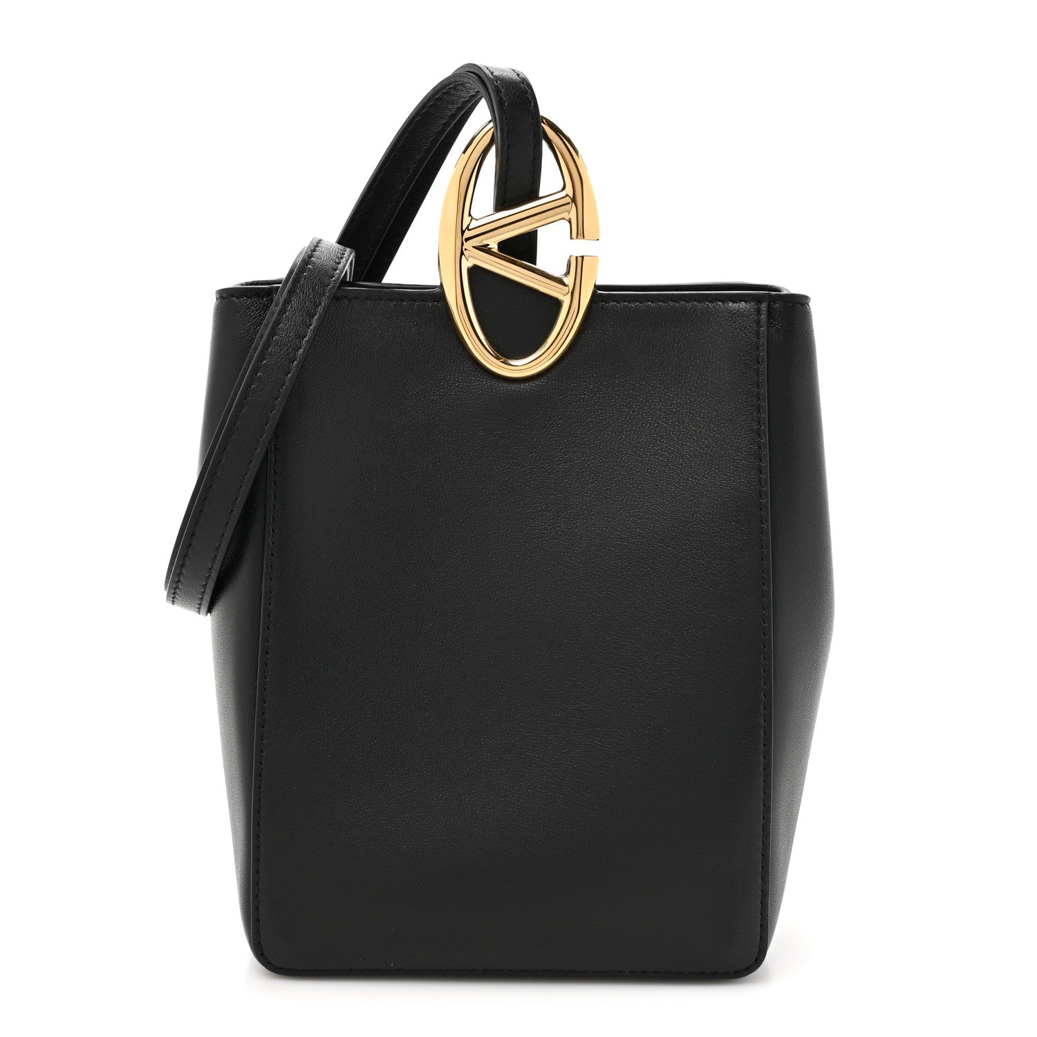 Valentino Garavani Nappa VLogo Bold Bucket Bag Black 1 of 10