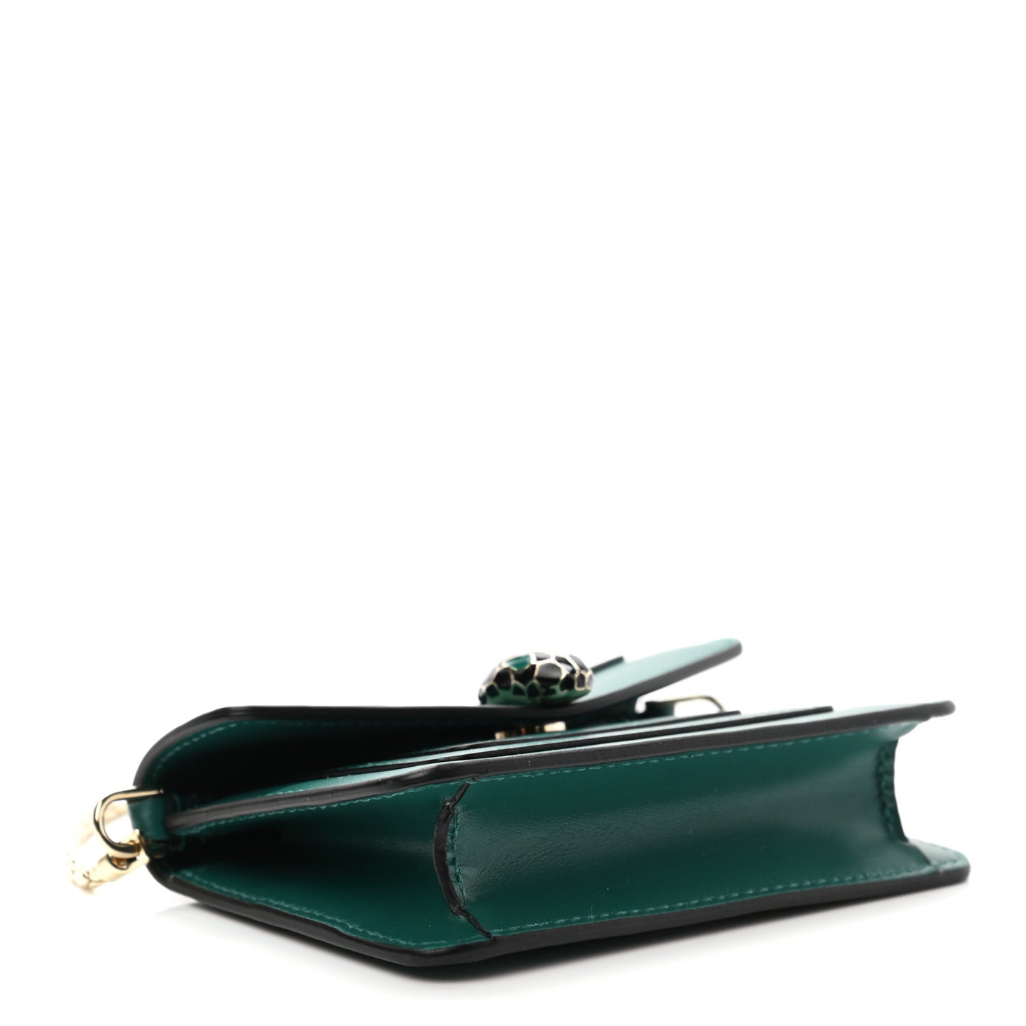 Calfskin Serpenti Forever Miniature Bag Charm Emerald Green