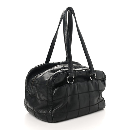 Chanel Caviar Square Stitched Bowler Black 3 of 12