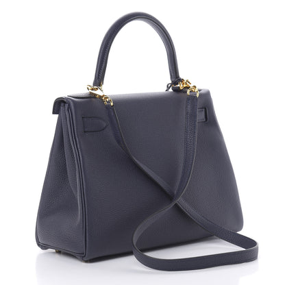 Hermes Togo Kelly Retourne 28 Bleu Nuit 3 of 11