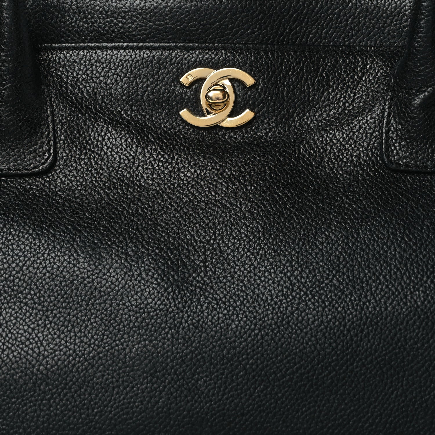Chanel Calfskin Cerf Executive Shopper Tote Black 7 of 9