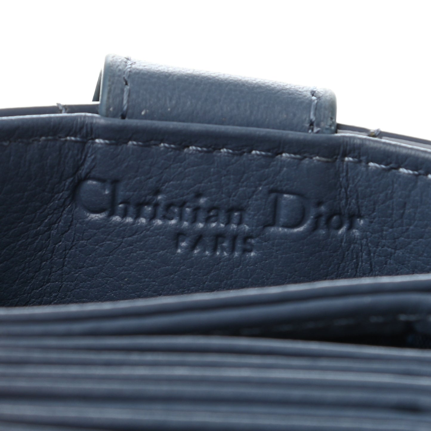 Patent Cannage Lady Dior 5-Gusset Card Holder Blue