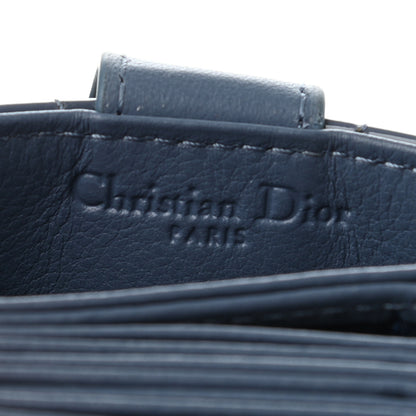 Christian Dior Patent Cannage Lady Dior 5-Gusset Card Holder Blue 6 of 8