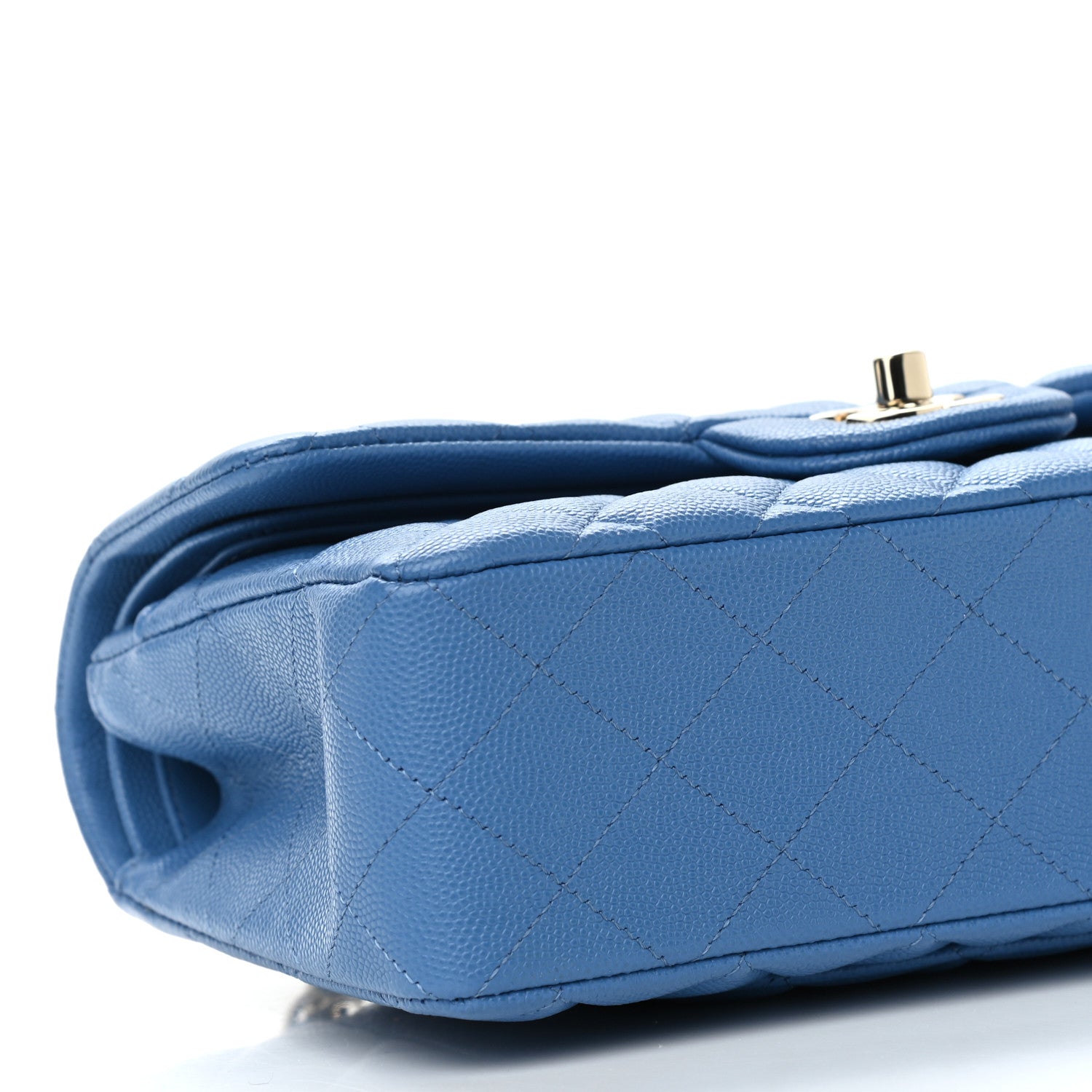 Chanel Caviar Quilted Small Double Flap Blue 9 of 10