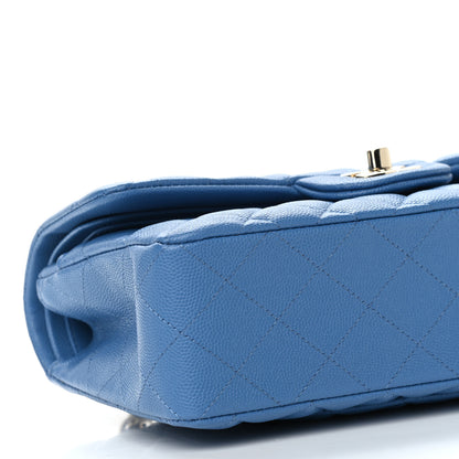 Chanel Caviar Quilted Small Double Flap Blue 9 of 10