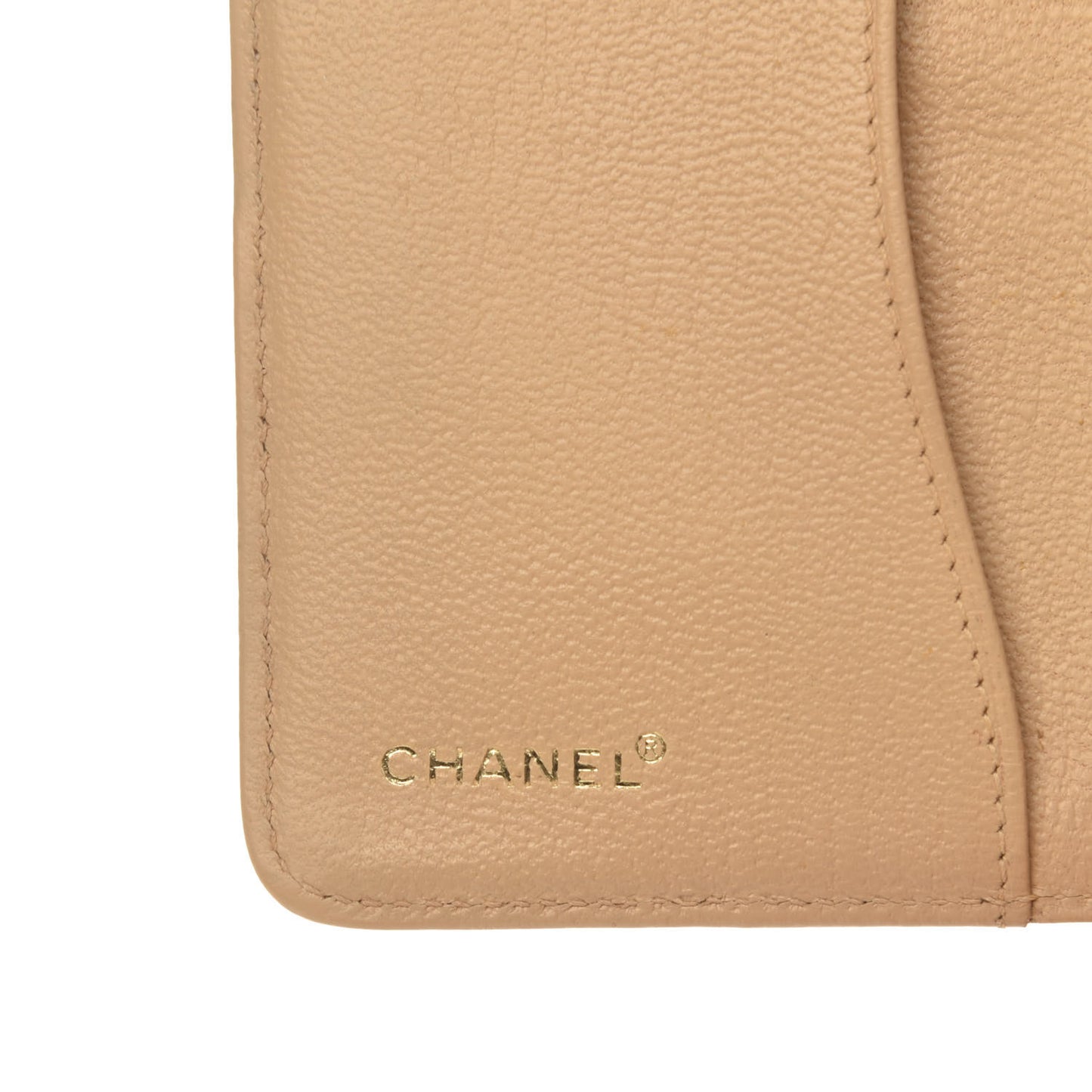 Goatskin Small Ring Agenda Planner Beige