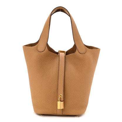 Hermes Taurillon Clemence Picotin Lock 18 PM Biscuit 1 of 11