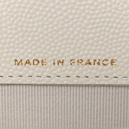 Chanel Caviar Quilted Flap Card Holder Wallet White 7 of 8