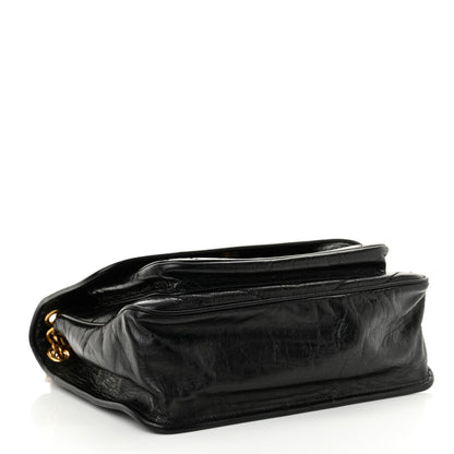 Saint Laurent Crinkled Calfskin Matelasse Monogram Medium Niki Chain Satchel Black 4 of 10