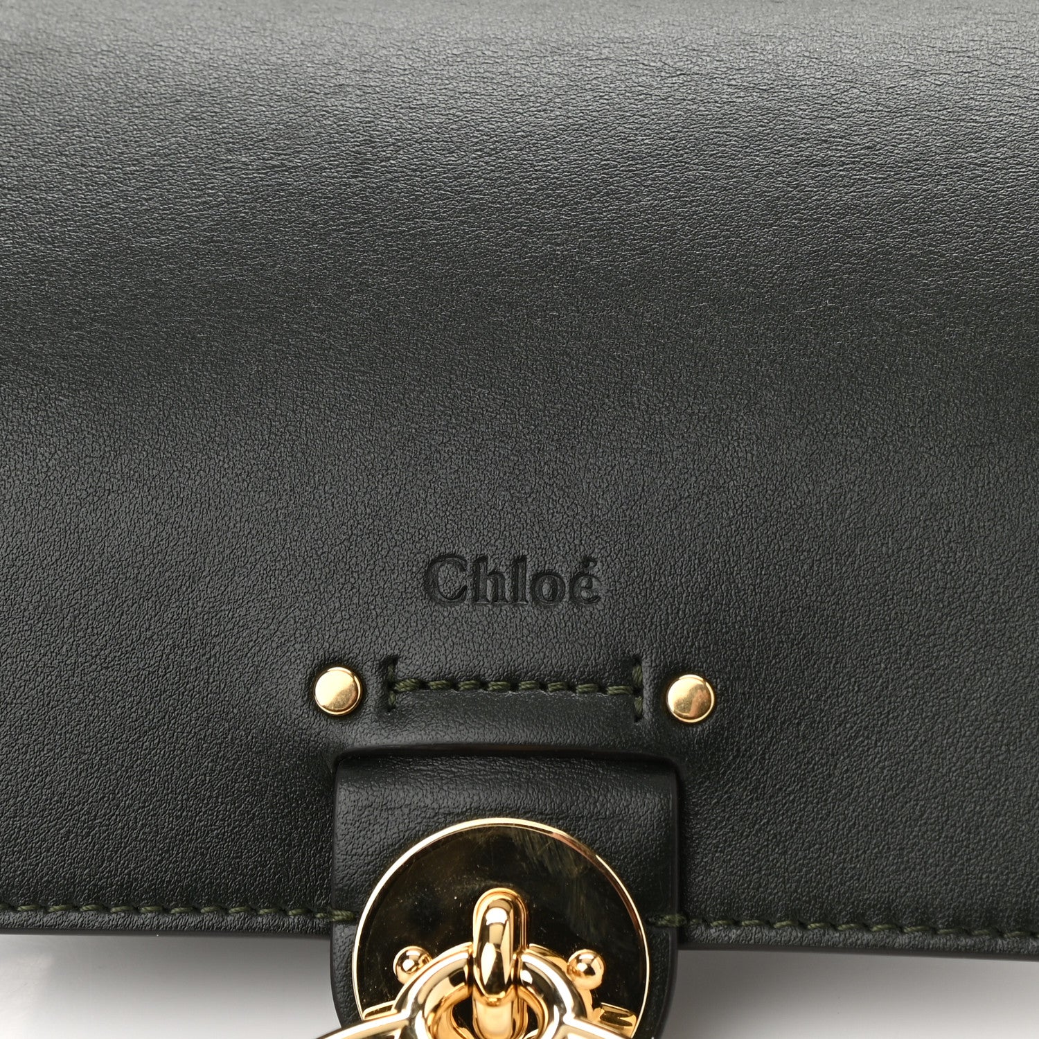 Chloe Calfskin Suede Small Tess Bag Night Forest 6 of 9