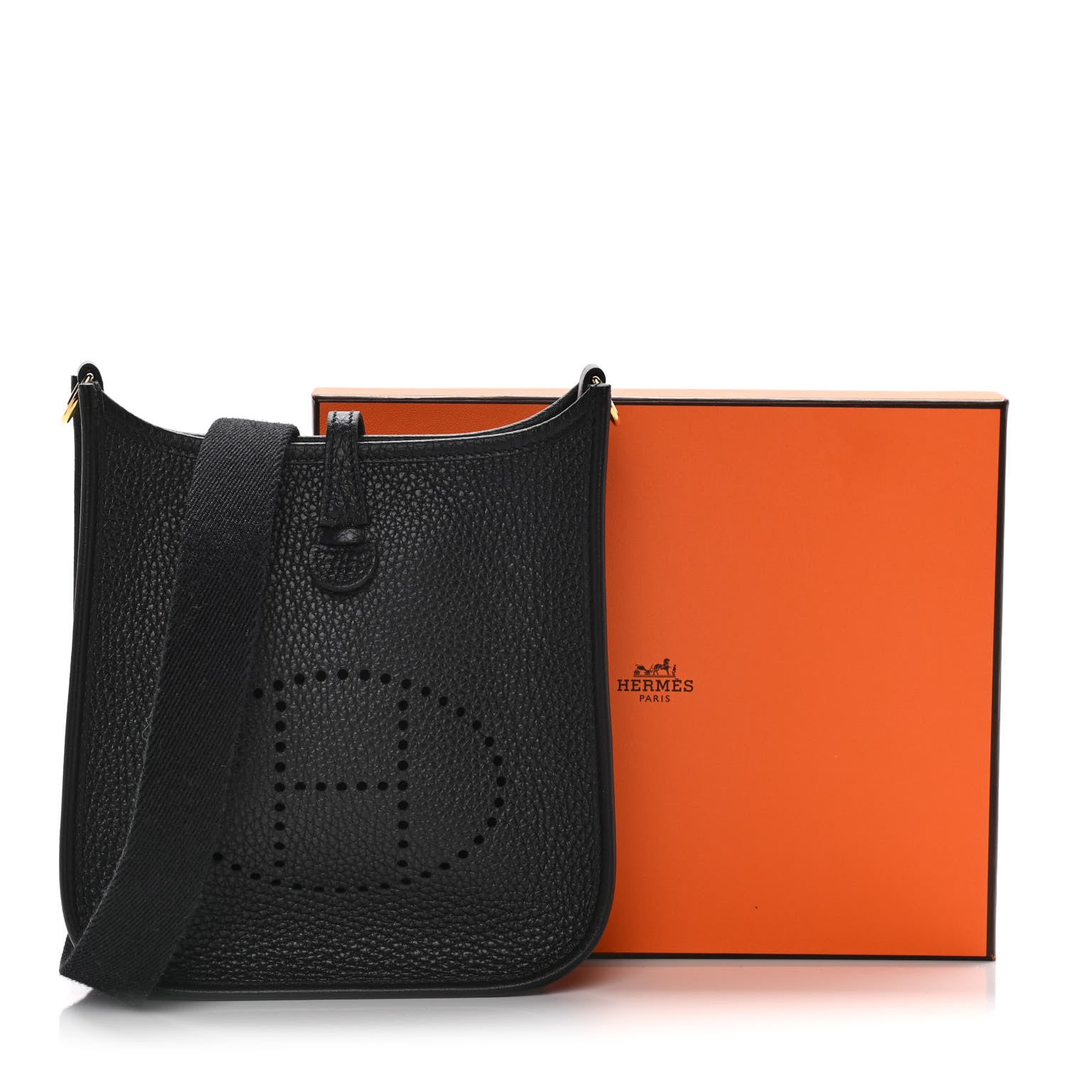 Hermes Taurillon Clemence Evelyne TPM Black 11 of 11