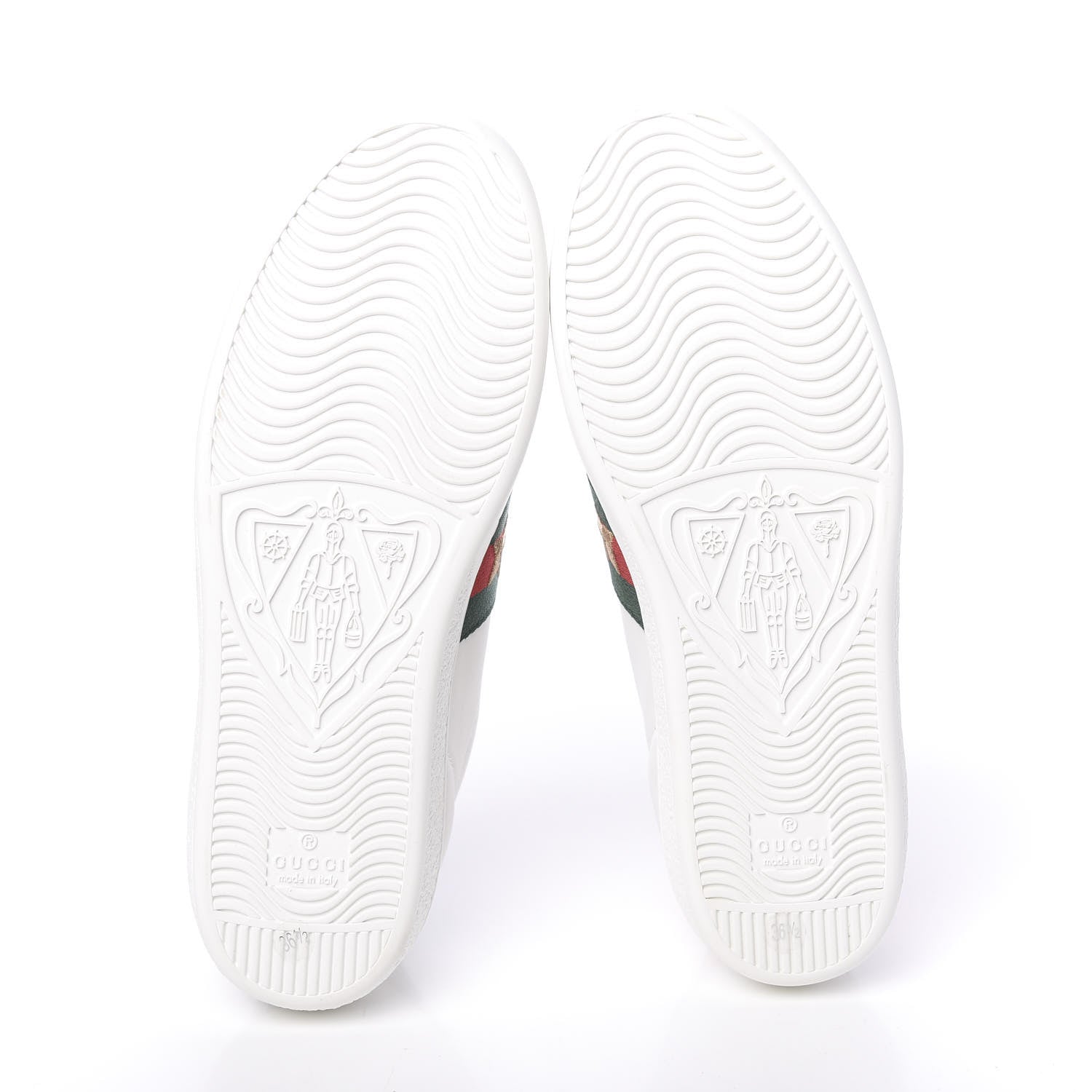 Gucci Calfskin Ayers Web Pineapple Ladybug Embroidered Womens Ace Sneakers 36.5 White 6 of 13