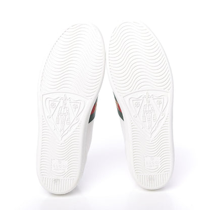 Gucci Calfskin Ayers Web Pineapple Ladybug Embroidered Womens Ace Sneakers 36.5 White 6 of 13