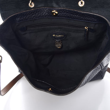 Mulberry Shiny Grain Polly Push Lock Satchel Midnight 6 of 10