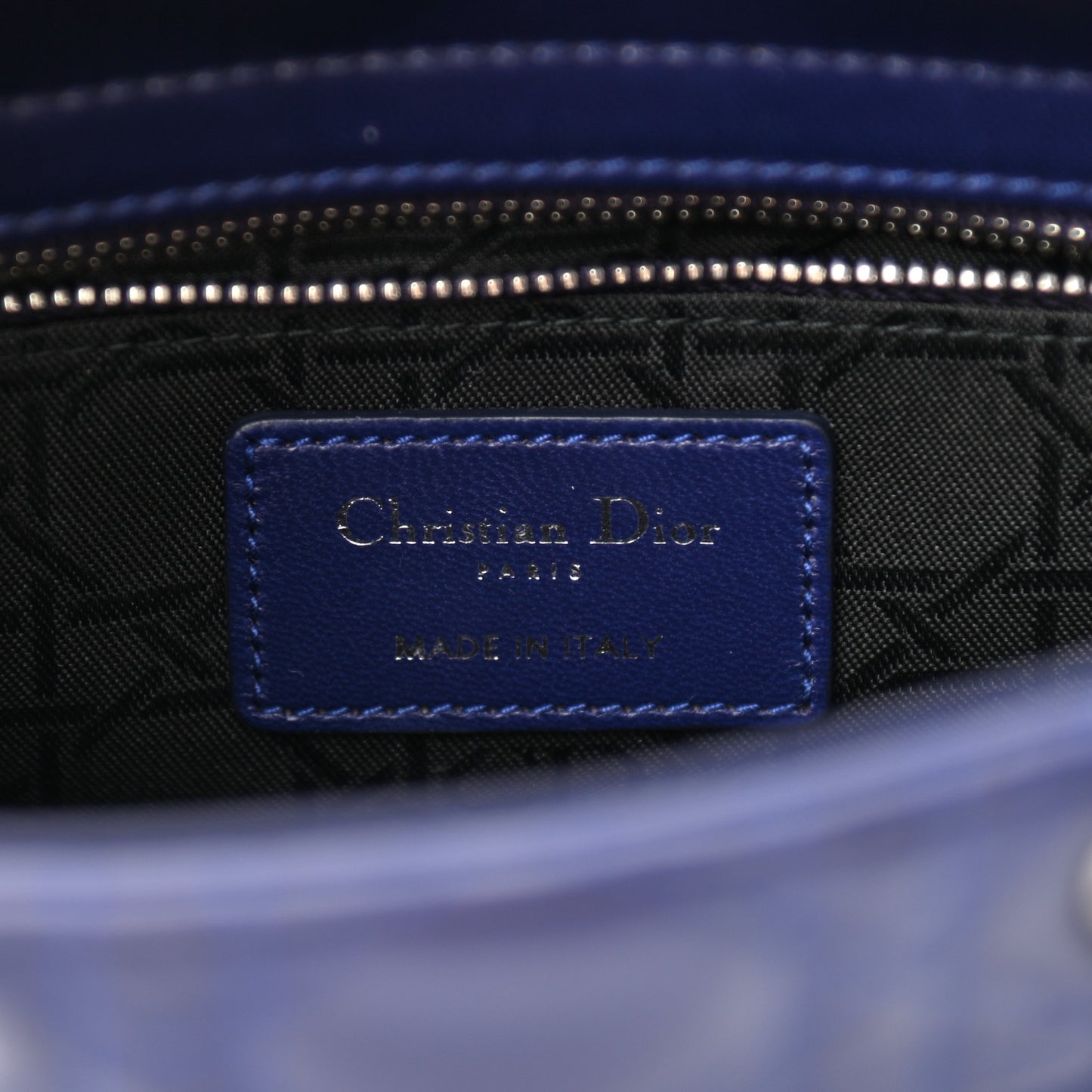 Lambskin Cannage Small Lucky Badges My Lady Dior Navy