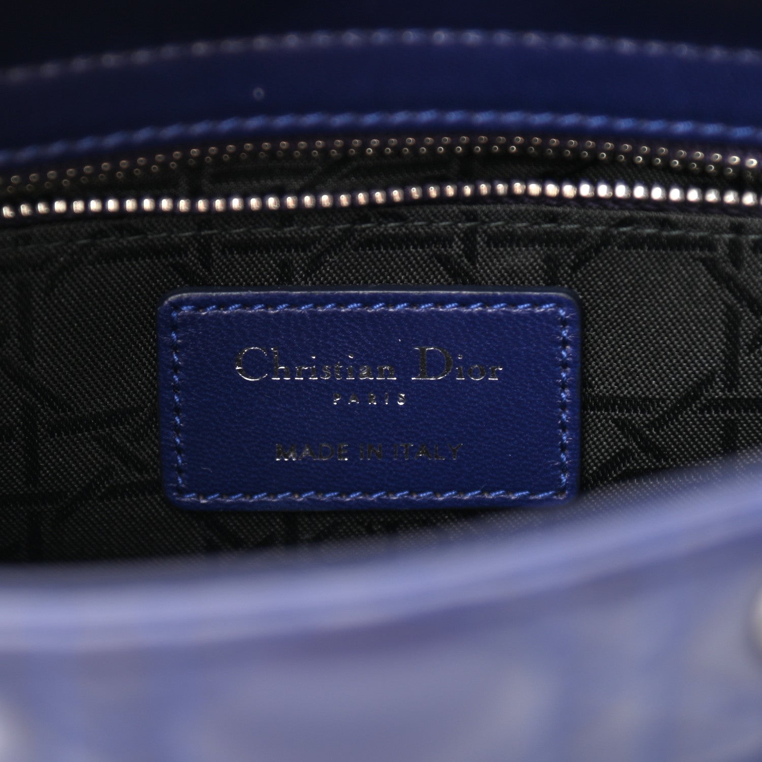 Christian Dior Lambskin Cannage Small Lucky Badges My Lady Dior Navy 6 of 10