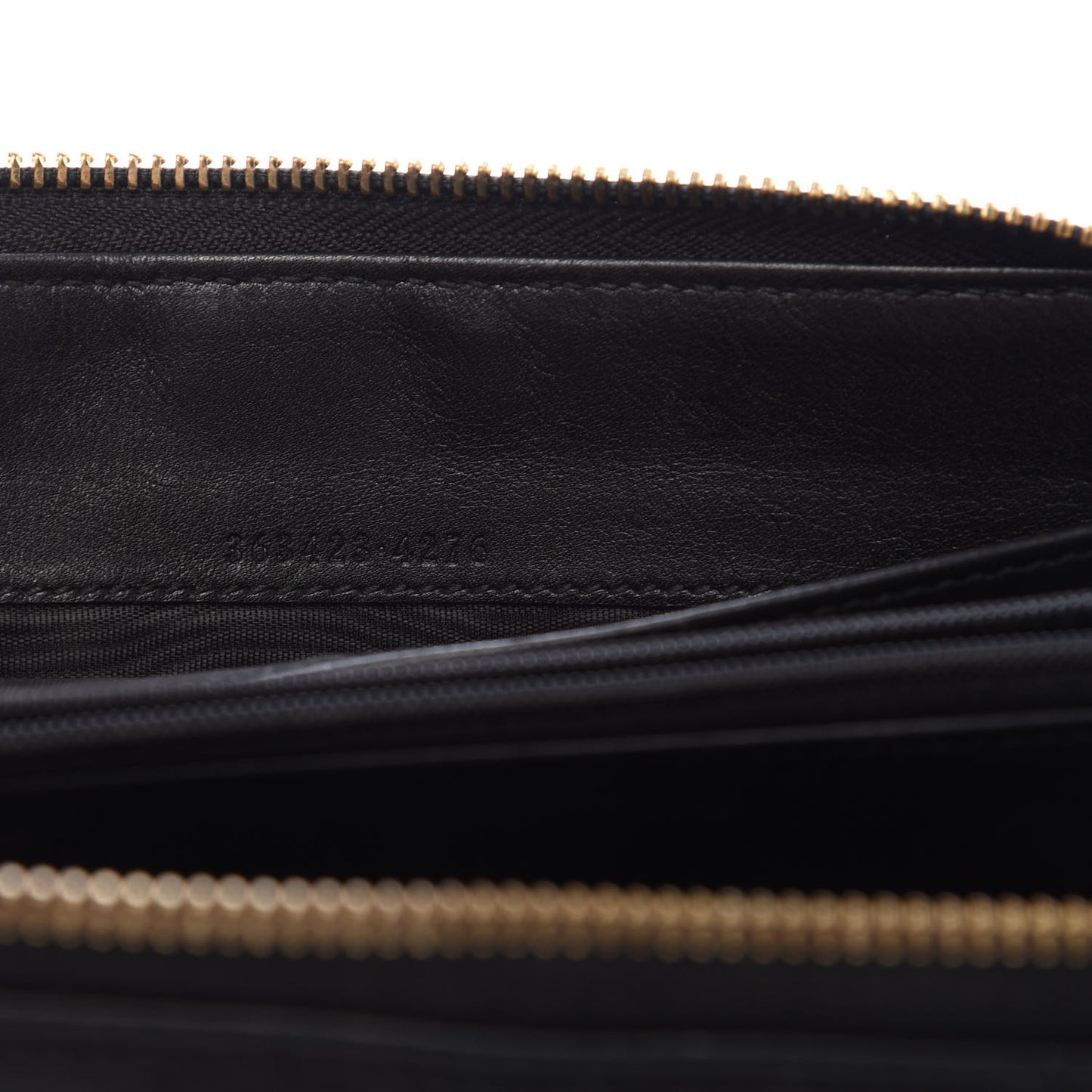 Guccissima Vitello Tender Zip Around Wallet Black