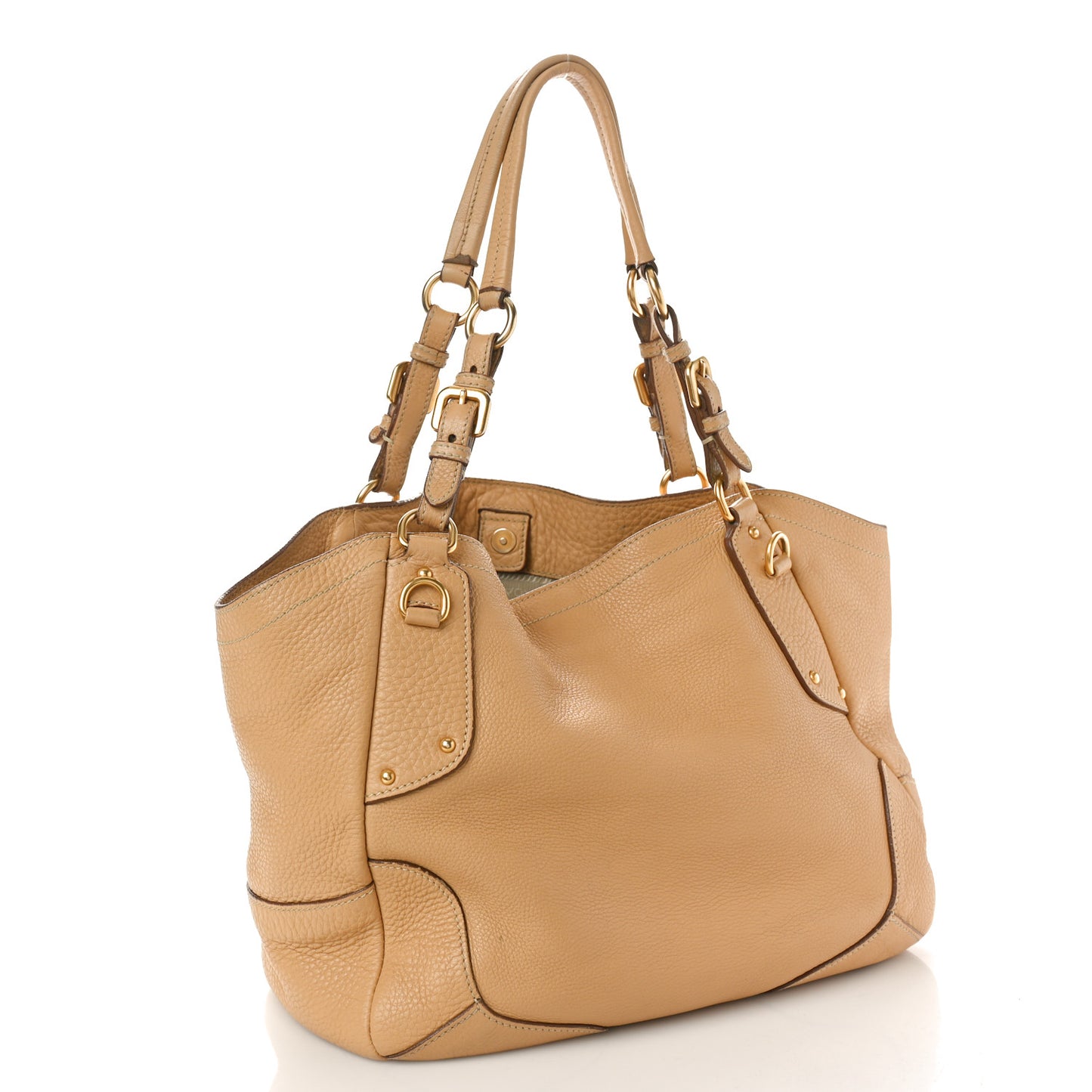 Vitello Daino Studded Hobo Sabbia