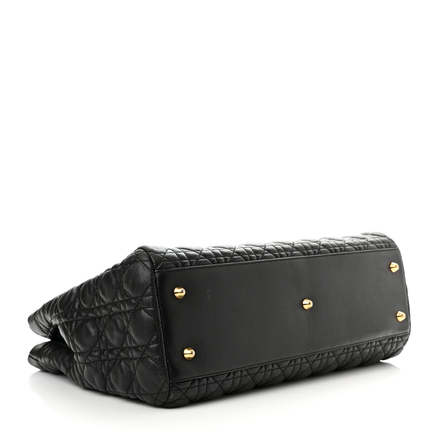 Christian Dior Lambskin Cannage Large Dior Soft Shopping Tote Black 3 of 9