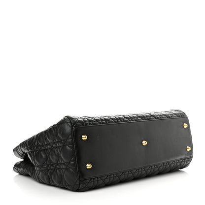 Christian Dior Lambskin Cannage Large Dior Soft Shopping Tote Black 3 of 9