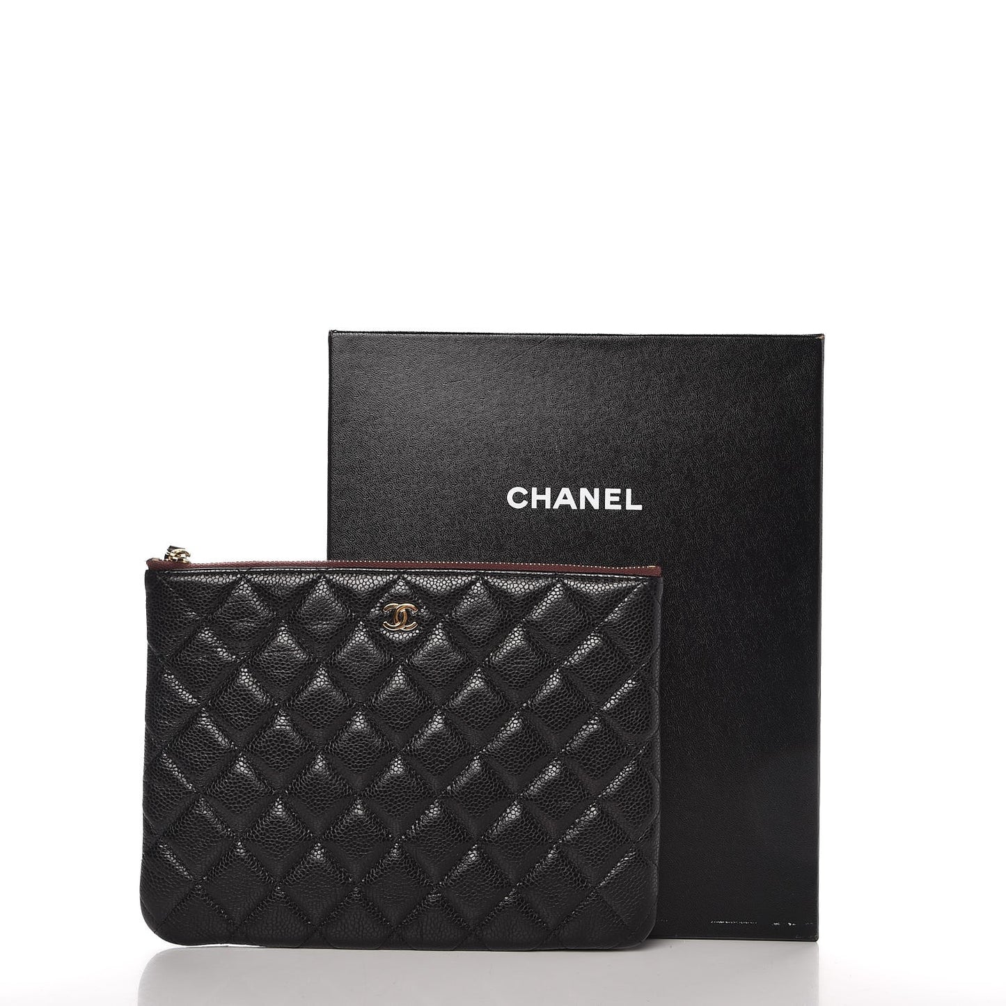 Caviar Quilted Medium Cosmetic Case Black