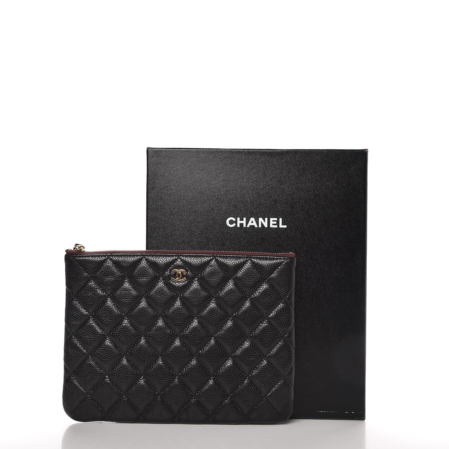 Chanel Caviar Quilted Medium Cosmetic Case Black 8 of 9