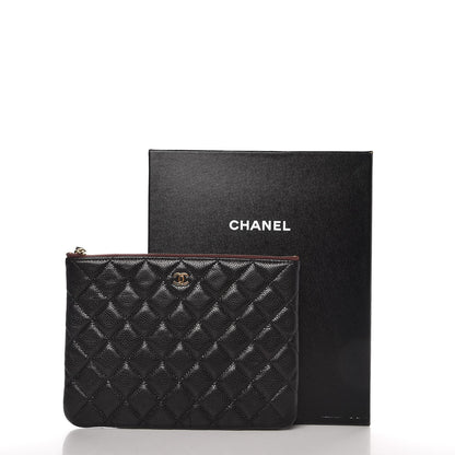 Chanel Caviar Quilted Medium Cosmetic Case Black 8 of 9