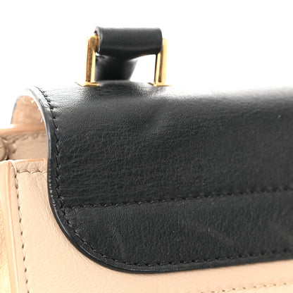 Celine Smooth Calfskin Suede Large Bi-Color Trapeze Black Dune 13 of 16