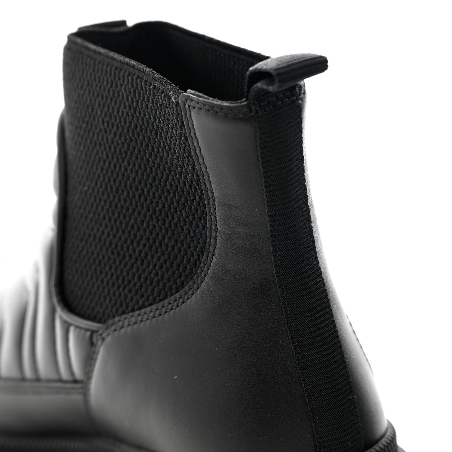 Gucci Calfskin Nappa Matelasse Frances Chelsea Boots 35 Black 9 of 11