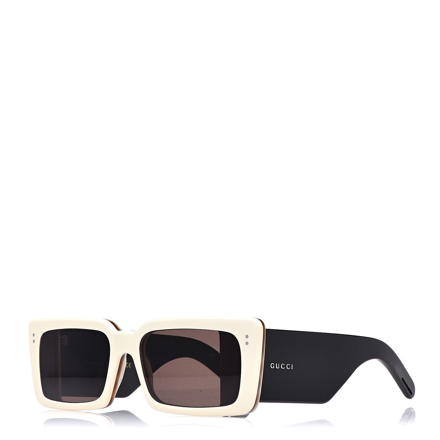 Acetate Rectangular Flap GG0543S Sunglasses White Black