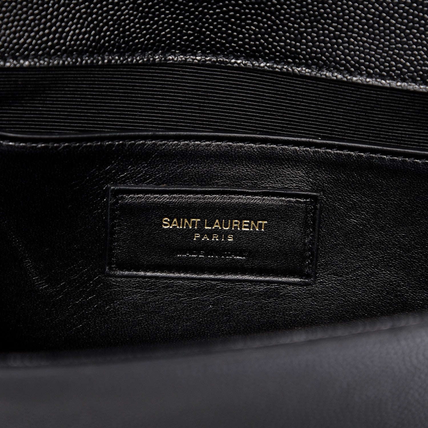 Saint Laurent Grain De Poudre Monogram Cassandre Clutch Black 7 of 8