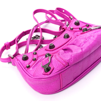 Balenciaga Agneau Arena Le Cagole Mini Purse With Chain Lipstick Pink 11 of 12