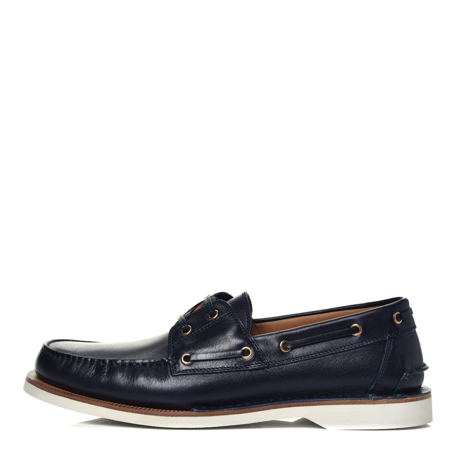Gucci Calfskin Mens Delta Boat Loafer 10 Blue 1 of 8